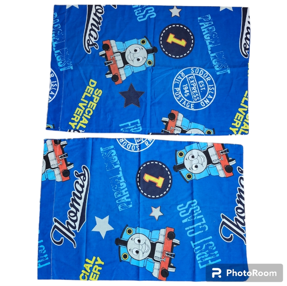 Thomas The Train Set of Two Double-sided Pillow Cases Kids